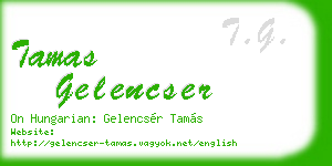 tamas gelencser business card